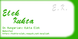 elek kukta business card